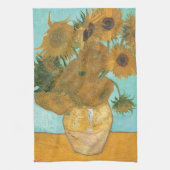 Vincent van Gogh - Vaas met twaalf zonnebloemen Theedoek (Verticaal)