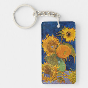 Vincent van Gogh - Vaas met vijf zonnebloemen Sleutelhanger