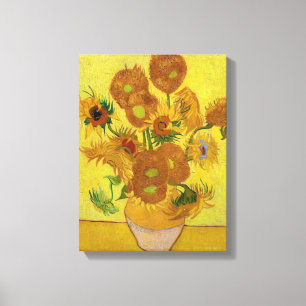 Vincent van Gogh - Vaas met vijftien zonnebloemen Canvas Afdruk