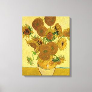 Vincent van Gogh - Vaas met vijftien zonnebloemen Canvas Afdruk