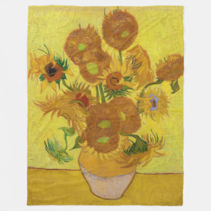 Vincent van Gogh - Vaas met vijftien zonnebloemen Fleece Deken