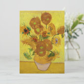 Vincent van Gogh - Vaas met vijftien zonnebloemen Kaart (Staand voorkant)