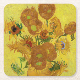 Vincent van Gogh - Vaas met vijftien zonnebloemen Kartonnen Onderzetters