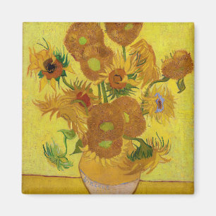 Vincent van Gogh - Vaas met vijftien zonnebloemen Magneet