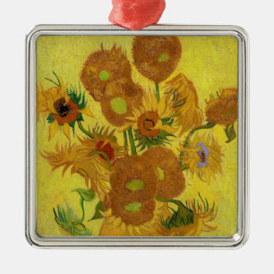 Vincent van Gogh - Vaas met vijftien zonnebloemen Metalen Ornament