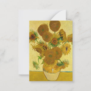 Vincent van Gogh - Vaas met vijftien zonnebloemen Notitiekaartje