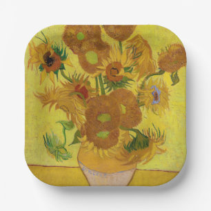 Vincent van Gogh - Vaas met vijftien zonnebloemen Papieren Bordje