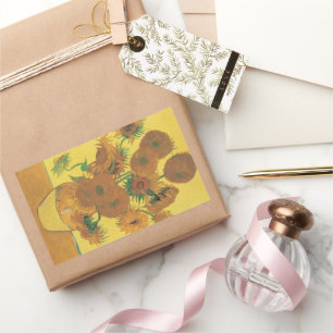 Vincent van Gogh - Vaas met vijftien zonnebloemen Rechthoekige Sticker