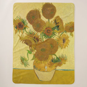 Vincent van Gogh - Vaas met vijftien zonnebloemen Sherpa Deken