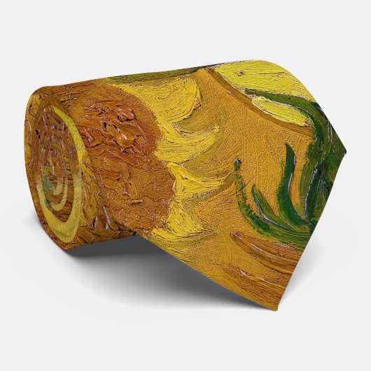 Vincent van Gogh - Vaas met vijftien zonnebloemen Stropdas (Opgerold)