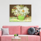 Vincent van Gogh - Vaas met Zinnia's en bloemen Canvas Afdruk (Insitu (Woonkamer))