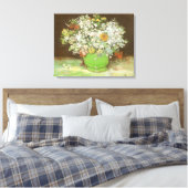 Vincent van Gogh - Vaas met Zinnia's en bloemen Canvas Afdruk (Insitu (Slaapkamer))