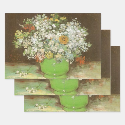 Vincent van Gogh - Vaas met Zinnia's en bloemen Inpakpapier Vel (Set)