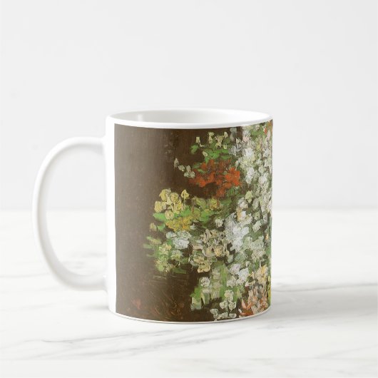 Vincent van Gogh - Vaas met Zinnia's en bloemen Koffiemok (Links)