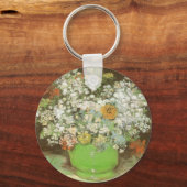 Vincent van Gogh - Vaas met Zinnia's en bloemen Sleutelhanger (Voorkant)