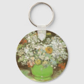 Vincent van Gogh - Vaas met Zinnia's en bloemen Sleutelhanger (Achterkant)