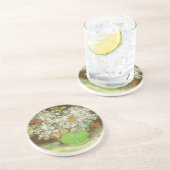 Vincent van Gogh - Vaas met Zinnia's en bloemen Zandsteen Onderzetter (Zijkant)