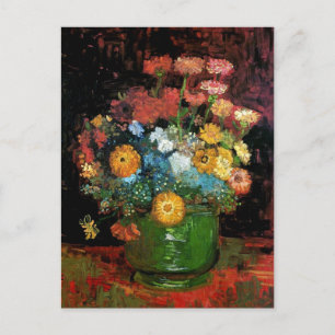 Vincent Van Gogh - Vaas met zinnias Kunstwerk Briefkaart