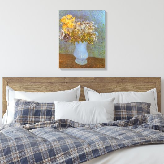 Vincent van Gogh Vaas van Lilacs, Daisies, Anemone Canvas Afdruk (Insitu (Slaapkamer))