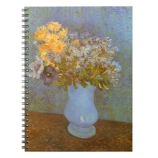 Vincent van Gogh Vaas van Lilacs, Daisies, Anemone Notitieboek (Voorkant)
