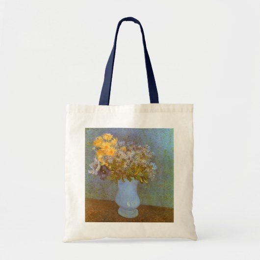Vincent van Gogh Vaas van Lilacs, Daisies, Anemone Tote Bag (Voorkant)