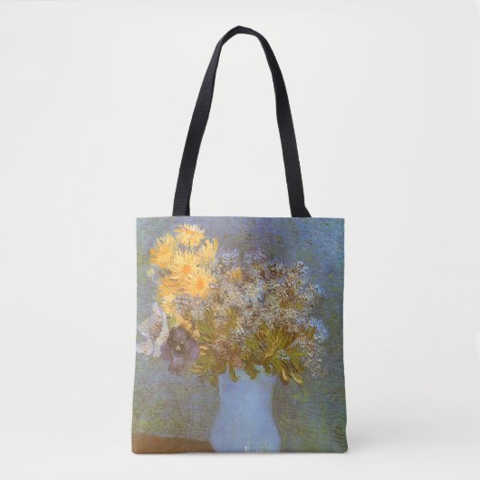 Vincent van Gogh Vaas van Lilacs, Daisies, Anemone Tote Bag (Voorkant)