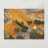Vincent van Gogh - Vallei met ploeger Briefkaart (Voorkant)