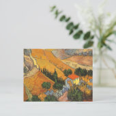 Vincent van Gogh - Vallei met ploeger Briefkaart (Staand voorkant)