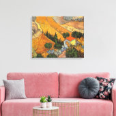 Vincent van Gogh - Vallei met ploeger Canvas Afdruk (Insitu (Woonkamer))