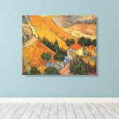 Vincent van Gogh - Vallei met ploeger Canvas Afdruk (Insitu (Houten vloer))
