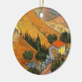 Vincent van Gogh - Vallei met ploegman Keramisch Ornament (Links)