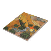 Vincent van Gogh - Vallei met ploegman Tegeltje (Zijkant)