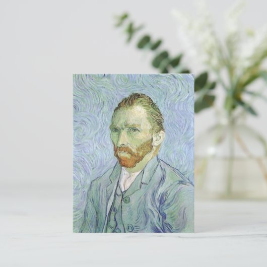 Vincent van Gogh - Van Gogh Zelfportret in het bla Briefkaart (Staand voorkant)