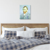 Vincent van Gogh - Van Gogh Zelfportret in het bla Canvas Afdruk (Insitu (Slaapkamer))