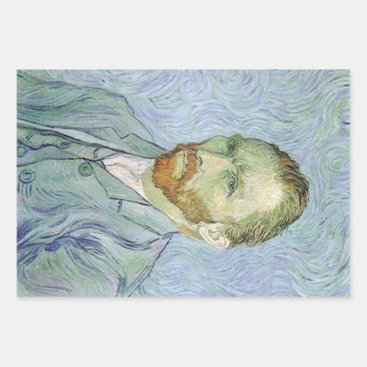 Vincent van Gogh - Van Gogh Zelfportret in het bla Inpakpapier Vel (Voorkant)