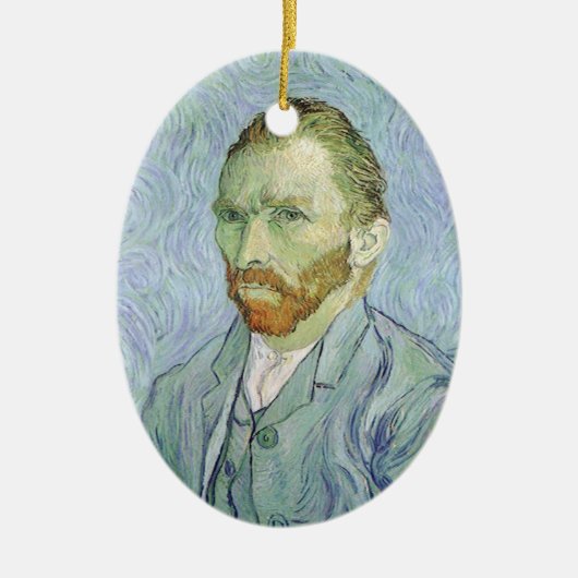 Vincent van Gogh - Van Gogh Zelfportret in het bla Keramisch Ornament (Voorkant)