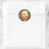Vincent van Gogh - Van Gogh Zelfportret Ronde Sticker (Tas)