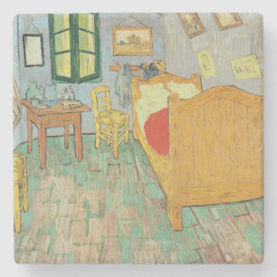 Vincent van Gogh   Van Gogh's slaapkamer in Arles Stenen Onderzetter