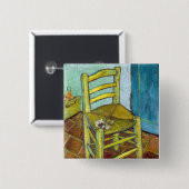 Vincent van Gogh - Van Gogh's voorzitter Vierkante Button 5,1 Cm (Voorkant /achterkant)
