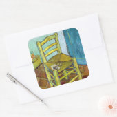 Vincent van Gogh - Van Gogh's voorzitter Vierkante Sticker (Envelop)