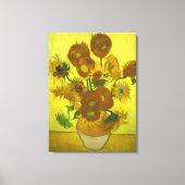 Vincent van Gogh - Vase 12 Zonnebloemen Canvas Afdruk (Voorkant)