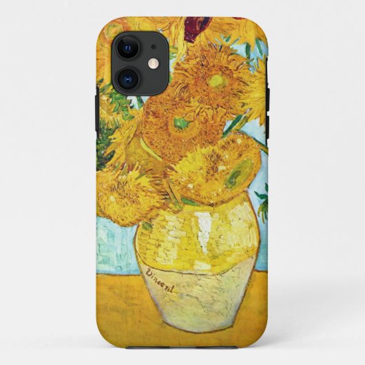 Vincent van Gogh - Vase met 12 zonnebloemen iPhone Case-Mate iPhone Case (Achterkant)