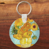 Vincent van Gogh - Vase met 12 zonnebloemen Sleutelhanger (Voorkant)