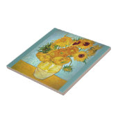 Vincent van Gogh - Vase met 12 zonnebloemen Tegeltje (Zijkant)