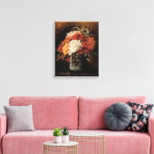 Vincent Van Gogh - Vase met anjers - Fine Art Canvas Afdruk (Insitu (Woonkamer))