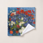 Vincent van Gogh - Vase met Cornbloemen en papaver Bad Handdoek (Wasdoekje)