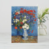 Vincent van Gogh - Vase met Cornbloemen en papaver Bedankkaart (Staand voorkant)