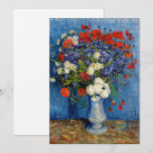 Vincent van Gogh - Vase met Cornbloemen en papaver Bedankkaart (Voorkant / Achterkant)