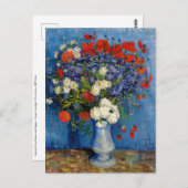 Vincent van Gogh - Vase met Cornbloemen en papaver Briefkaart (Voorkant / Achterkant)