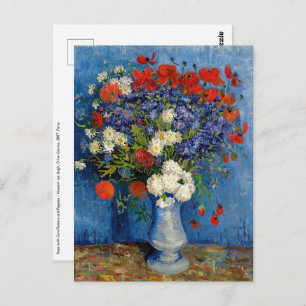 Vincent van Gogh - Vase met Cornbloemen en papaver Briefkaart